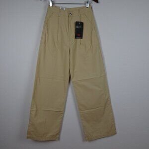 Levi's Wide Leg Pants Women's Size 27x32 Beige Twill High Loose Taper